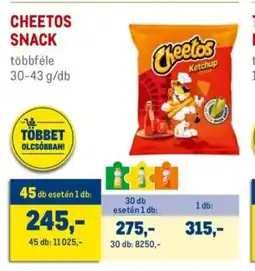 Metro Cheetos snack ajánlat