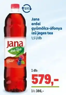 Metro Jana erdei gyümölcs-áfonya ízű jeges tea ajánlat