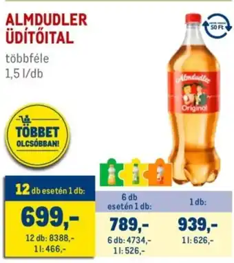 Metro Almdudler üdítőital ajánlat