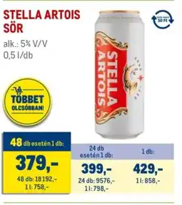 Metro Stella artois sör ajánlat