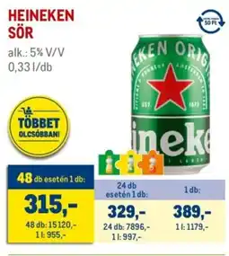 Metro Heineken sör ajánlat