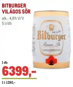 Metro Bitburger világos sör ajánlat