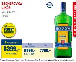 Metro Becherovka likőr ajánlat