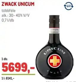 Metro Zwack unicum ajánlat