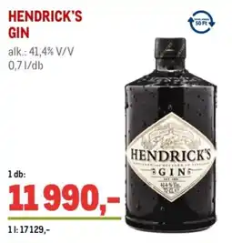 Metro Hendrick's gin ajánlat