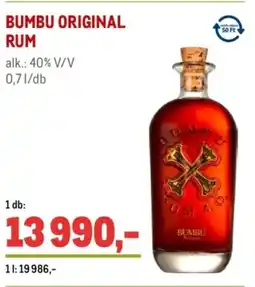 Metro Bumbu original rum ajánlat