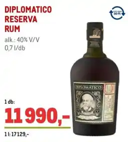 Metro Diplomatico reserva rum ajánlat
