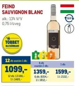Metro Feind sauvignon blanc ajánlat