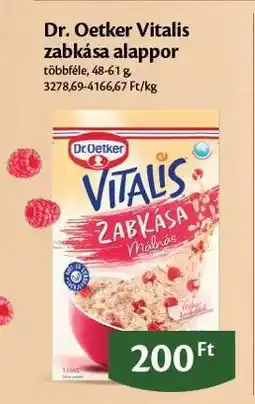 EcoFamily Dr. Oetker Vitalis zabkása alappor ajánlat