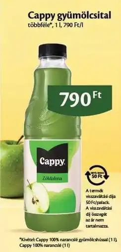 EcoFamily Cappy Gyümölcsital ajánlat