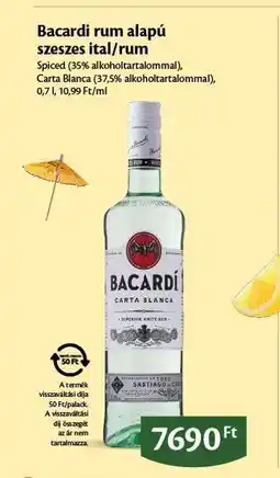 Bacardi rum alapú szeszes ital/rum