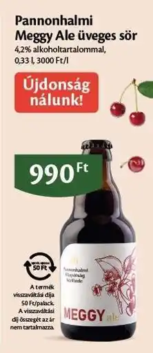 EcoFamily Pannonhalmi Meggy Ale üveges sör ajánlat