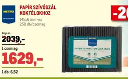 Metro Papír szívószál koktélokhoz ajánlat