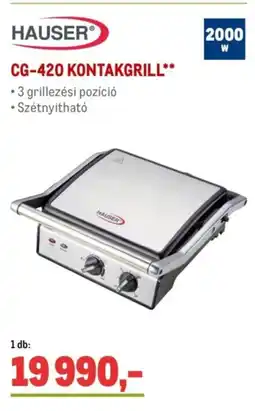Metro Hauser cg-420 kontakgrill ajánlat