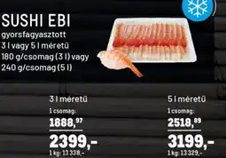Metro Sushi ebi ajánlat