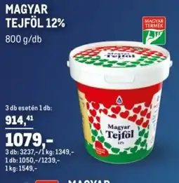 Metro Magyar tejföl 12% ajánlat
