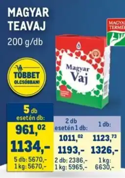 Metro Magyar teavaj ajánlat