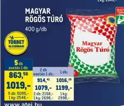 Metro Magyar rögös túró ajánlat