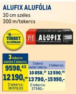 Metro Alufix alufólia ajánlat