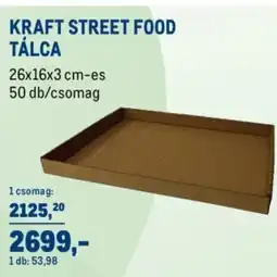 Metro Kraft street food tálca ajánlat