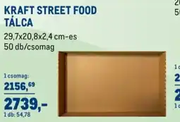 Metro Kraft street food tálca ajánlat
