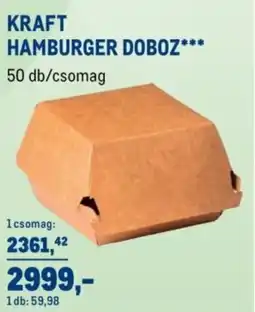 Metro Kraft hamburger doboz ajánlat