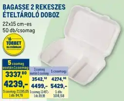 Metro Bagasse 2 rekeszes ételtároló doboz ajánlat