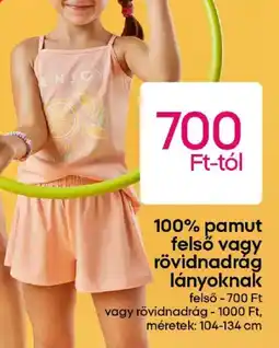 Pepco 100% pamut felső vagy rövidnadrág lányoknak ajánlat
