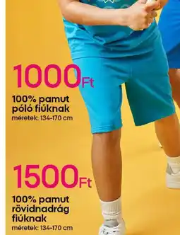 Pepco 100% pamut rövidnadrág fiúknak ajánlat