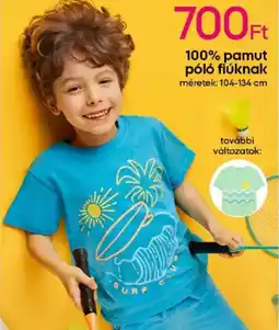 Pepco 100% pamut póló fiúknak ajánlat