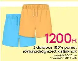Pepco 2 darabos 100% pamut rövidnadrág szett kisfiúknak ajánlat