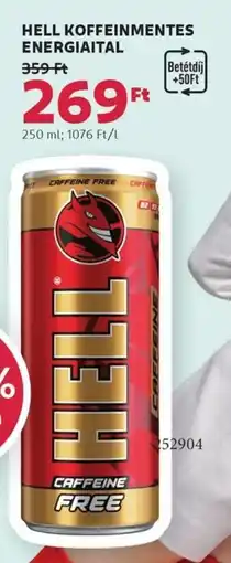 Rossmann Hell koffeinmentes energiaital ajánlat