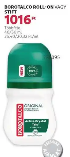 Rossmann Borotalco roll-on vagy stift ajánlat