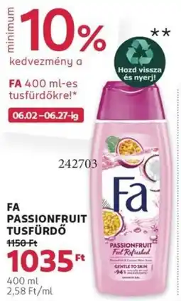 Rossmann Fa passionfruit tusfürdő ajánlat