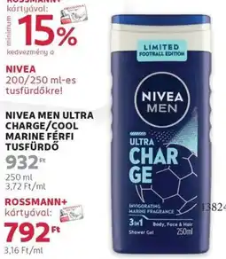 Nivea men ultra charge/cool marine férfi tusfürdő
