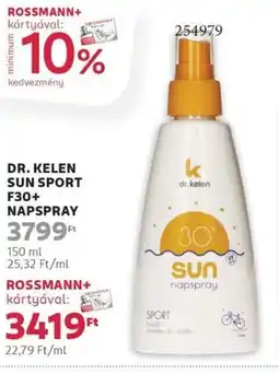 Rossmann Dr. kelen sun sport f30+ napspray ajánlat
