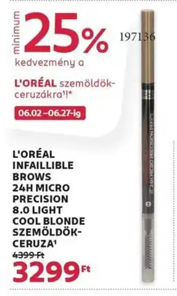 Rossmann L'Oréal infaillible brows ajánlat