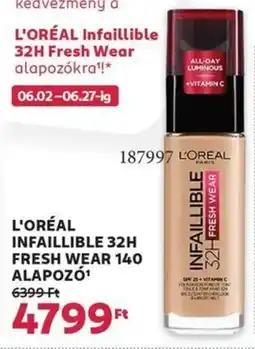 Rossmann L'Oréal infaillible ajánlat