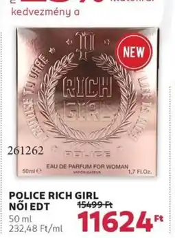 Rossmann Police rich girl női edt ajánlat
