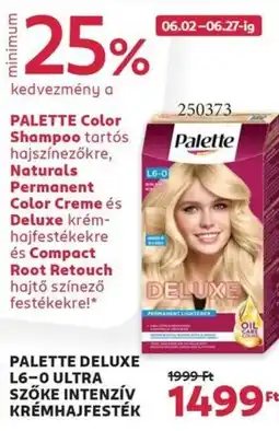 Rossmann Palette deluxe l6-0 ultra szőke intenzív krémhajfesték ajánlat