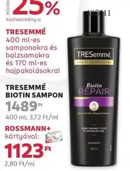 Rossmann Tresemmé biotin sampon ajánlat