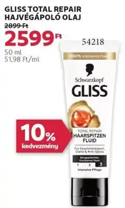 Rossmann Gliss total repair hajvégápoló olaj ajánlat
