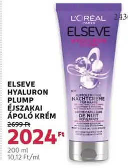Rossmann Elseve hyaluron plump éjszakai ápoló krém ajánlat