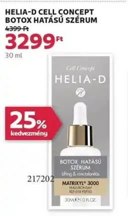 Rossmann Helia-d cell concept botox hatású szérum ajánlat