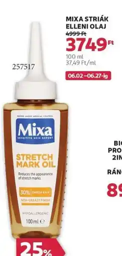 Rossmann Mixa striák elleni olaj ajánlat
