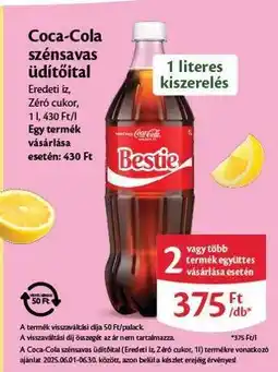 EcoFamily Coca-Cola szénsavas üdítőital ajánlat