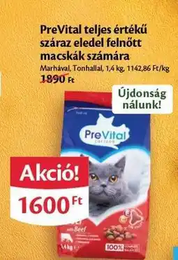 EcoFamily PreVital teljes értékű száraz eledel felnőtt macskák számára ajánlat