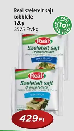 Real Reál szeletelt sajt többféle ajánlat