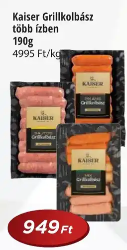 Real Kaiser Grillkolbász több ízben ajánlat