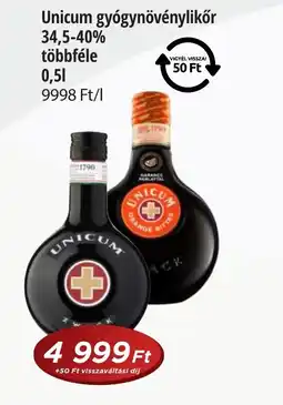 Real Unicum gyógynövénylikőr 34,5-40% többféle ajánlat